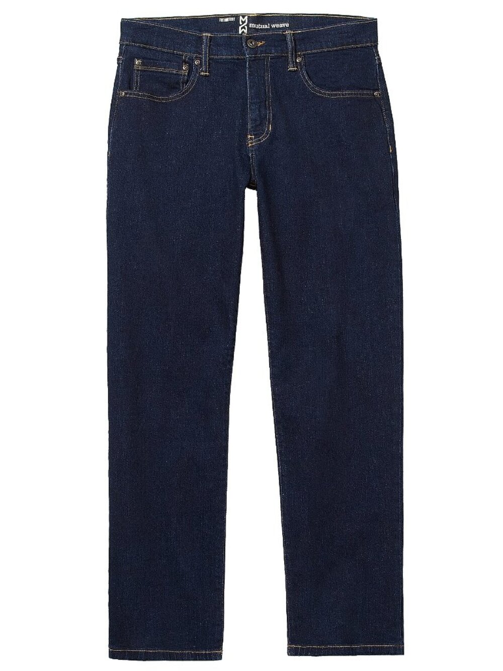 New! Mutual Weave Bootcut Blue Jeans Men's 34x34 Indigo Rinse Stretch Denim